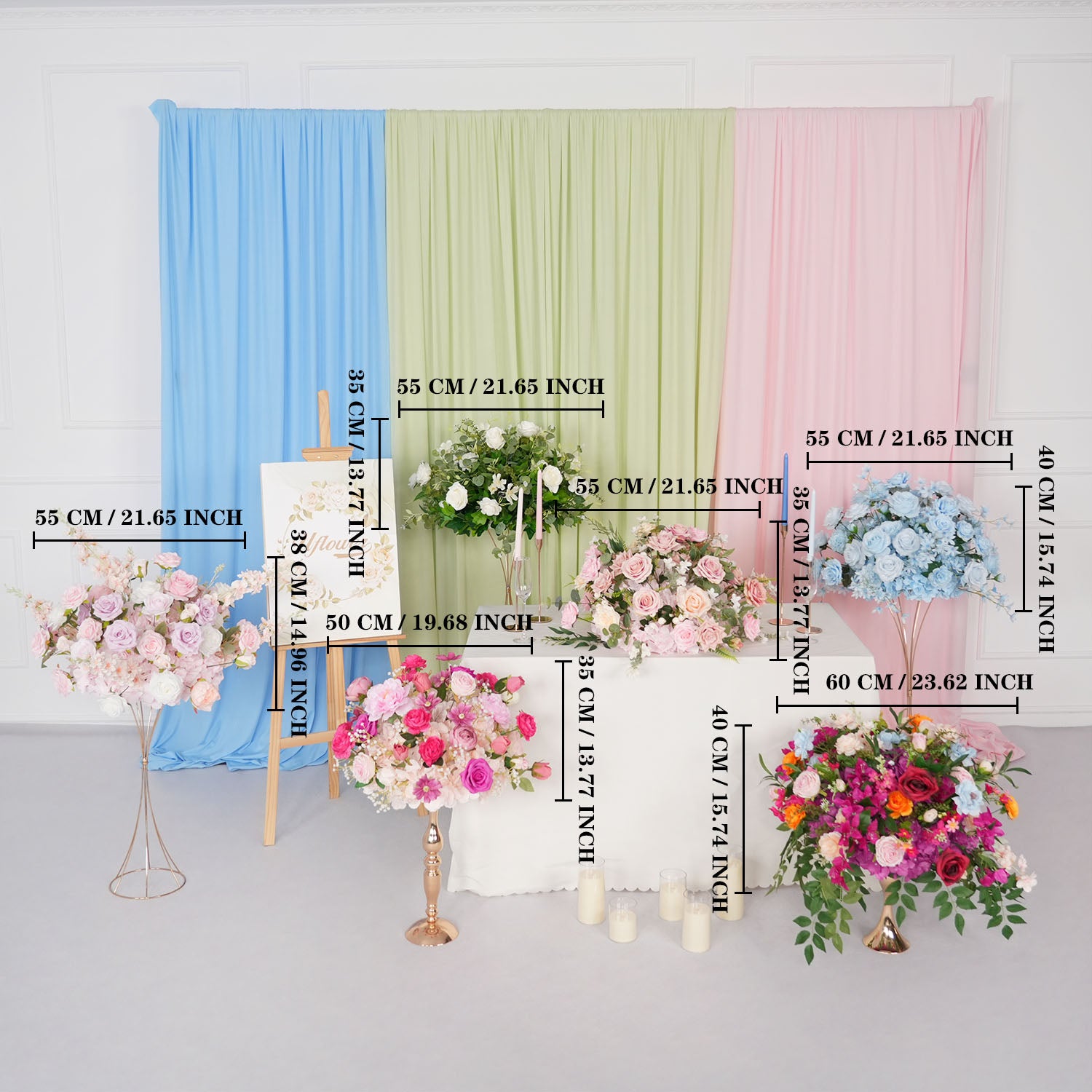 Uflower Table Centerpieces Floral Ball Wedding Decor Flower Arrangement